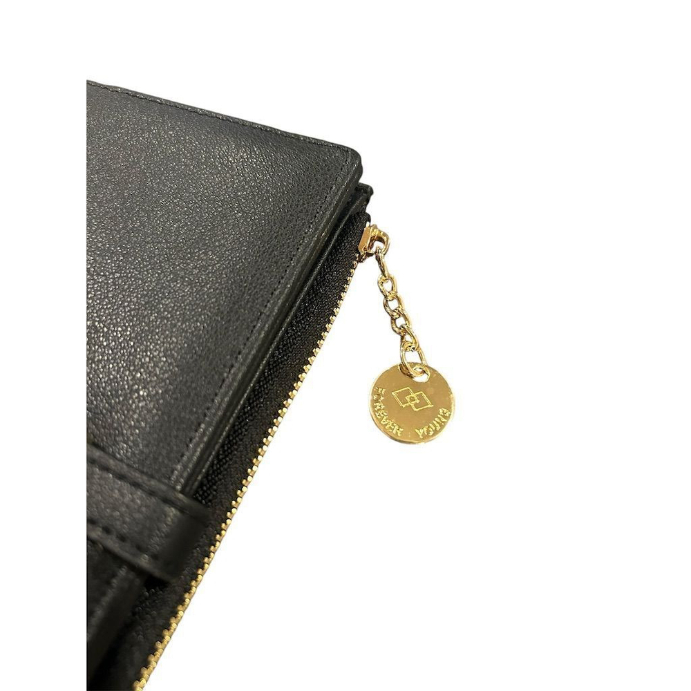 Forever Young Wallet Women's OS Black Wristlet Wallet Clutch Purse With Strap - Picture 2 of 10